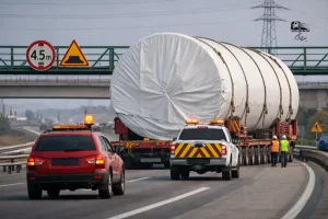 حمل بار ترافیکی با تریلی چندمحوره و اسکورت در جاده‌های ایران با مجوز سازمان راهداری