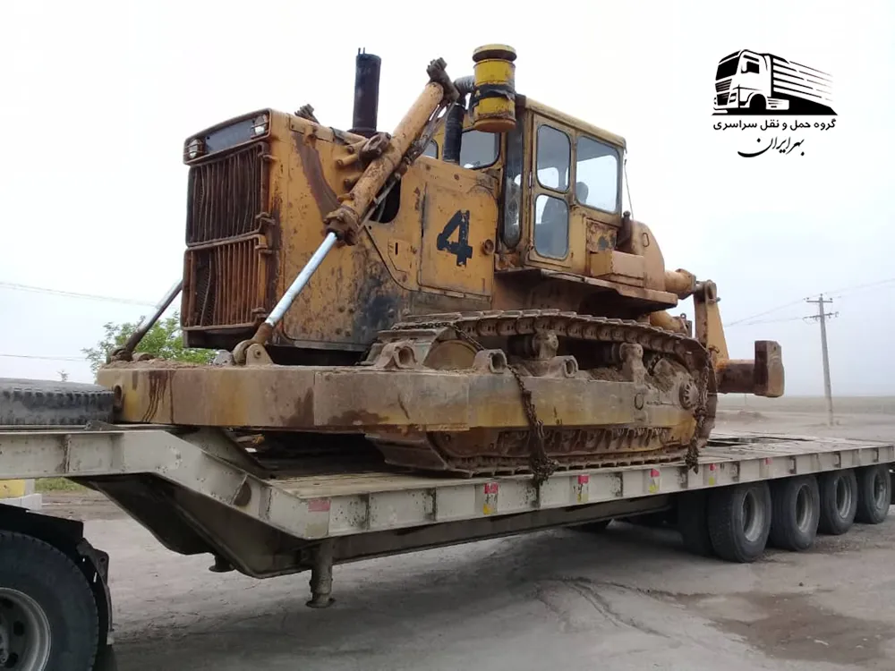 حمل بولدوزرD9 با کمرشکن از مشهد