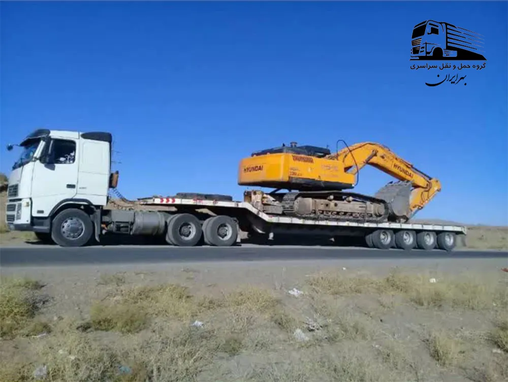 حمل بیل مکانیکی با کمرشکن از مشهد