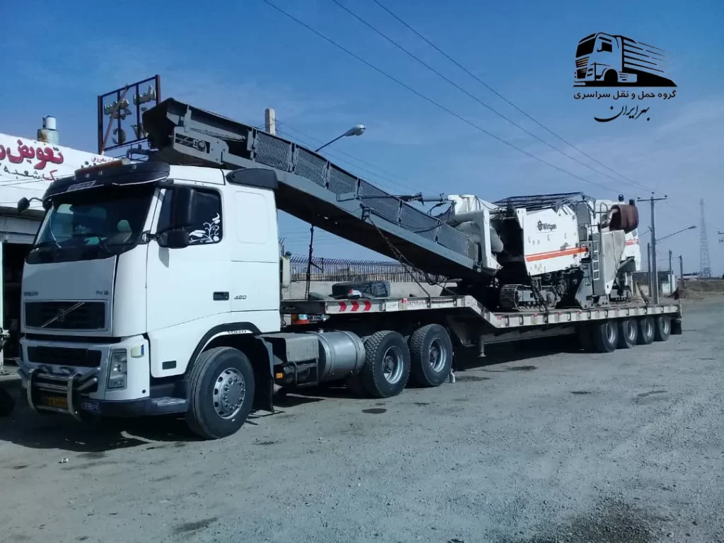 حمل دستگاه آسفالت تراش با کمرشکن