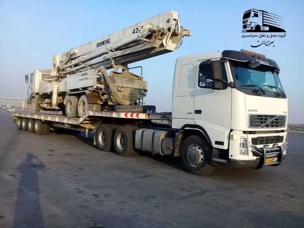 حمل دستگاه حفاری با کمرشکن